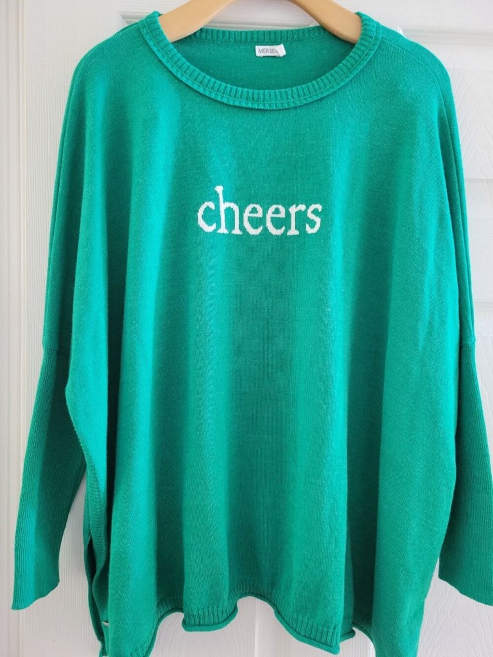 Mersea Women Catalina Green Holiday sweater Oversized lagenlook one size fit all